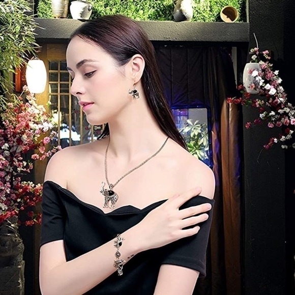 BLACK Elephant  3 piece Jewelry set - Picture 4 of 4